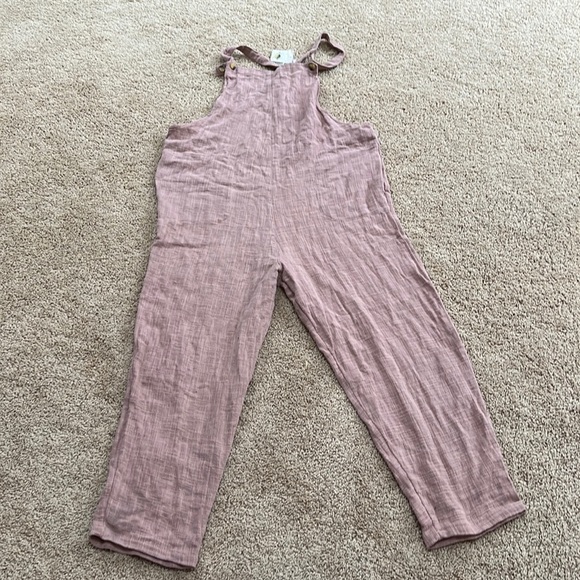 NWT! FREE PEOPLE Size XS mauve cotton easy fit sezanne jumpsuit